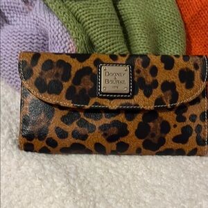 Dooney & Bourke Tan and Black Leopard Wallet